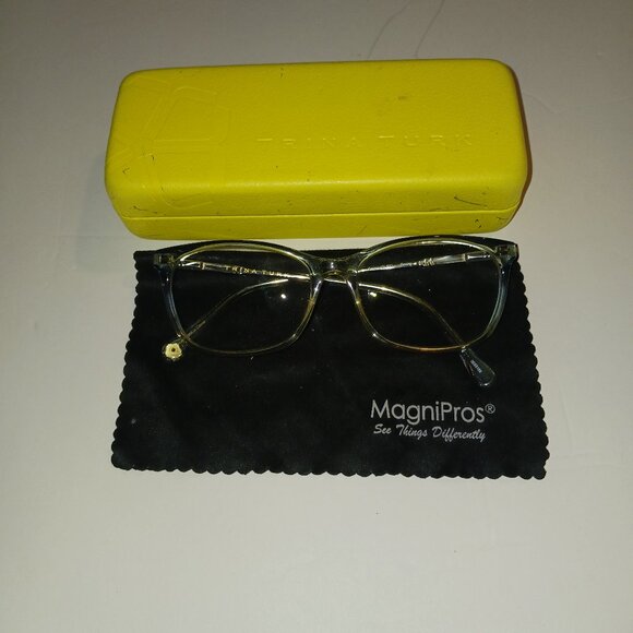 Trina Turk Crystal/Grey Eyeglasses with Case - Picture 1 of 2